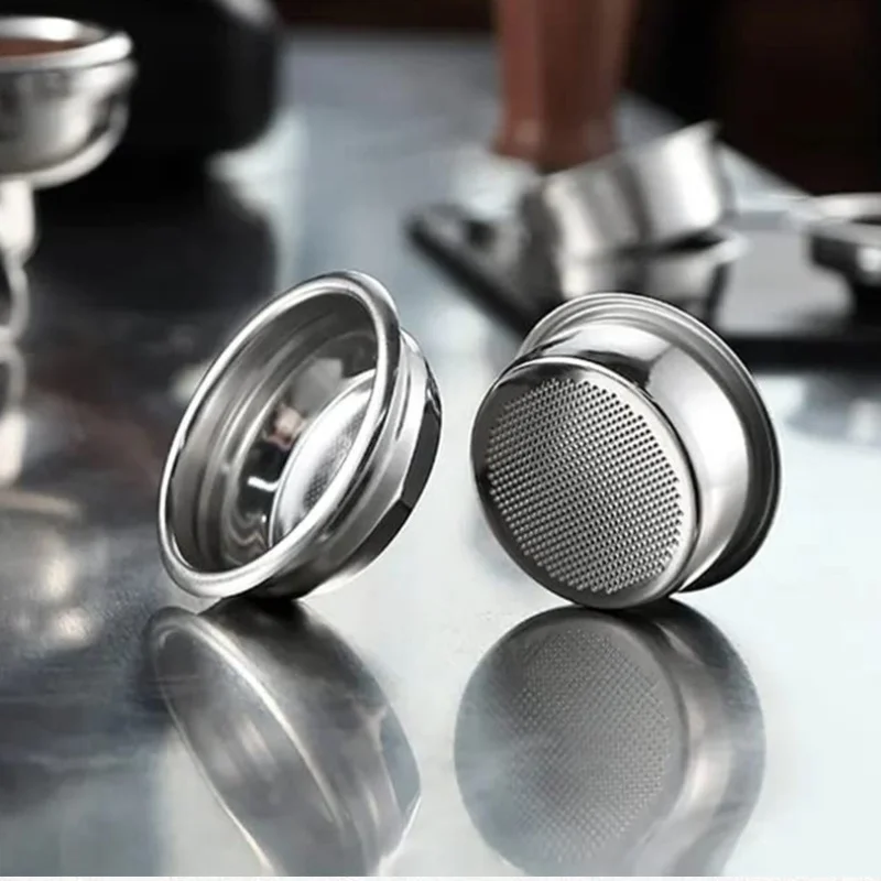 

Корзина для фильтра под давлением, 51 мм, нержавеющая сталь, 1 2 чашки, капельница для эспрессо-машины для портафильтра, аксессуары для бариста