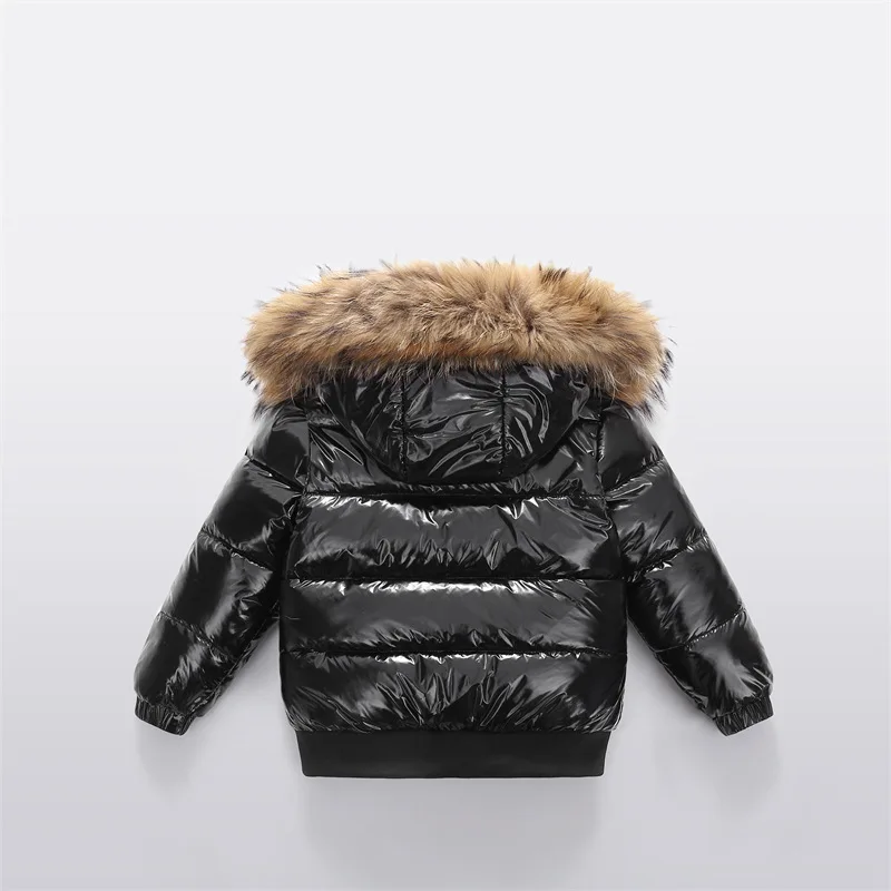 UNITIM Kinder-Daunenjacke für Mädchen mit Kapuze, glänzend, ohne Auswaschen, für Kleinkinder, Jungen, Wintermantel, dick, warm, für Neugeborene, Jungen, Parkas, Oberbekleidung – Detail 14