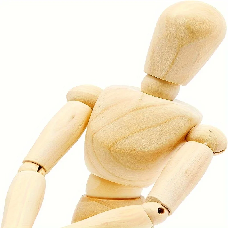 Modelo de figura de hombre de madera, miniaturas para dibujar, modelo humano para arte, cuerpo ajustable, muñeca de madera, bocetos, decoración de