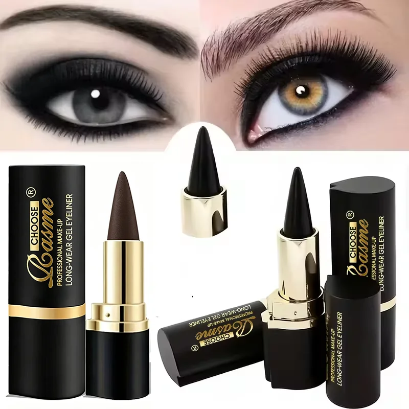 Eyeliner mit cremiger Textur, 1 Stück/2 Stück, leicht aufzutragen, schweißfest, hochpigmentierter Stift, tägliche Make-up-Accessoires für Frauen und Mädchen