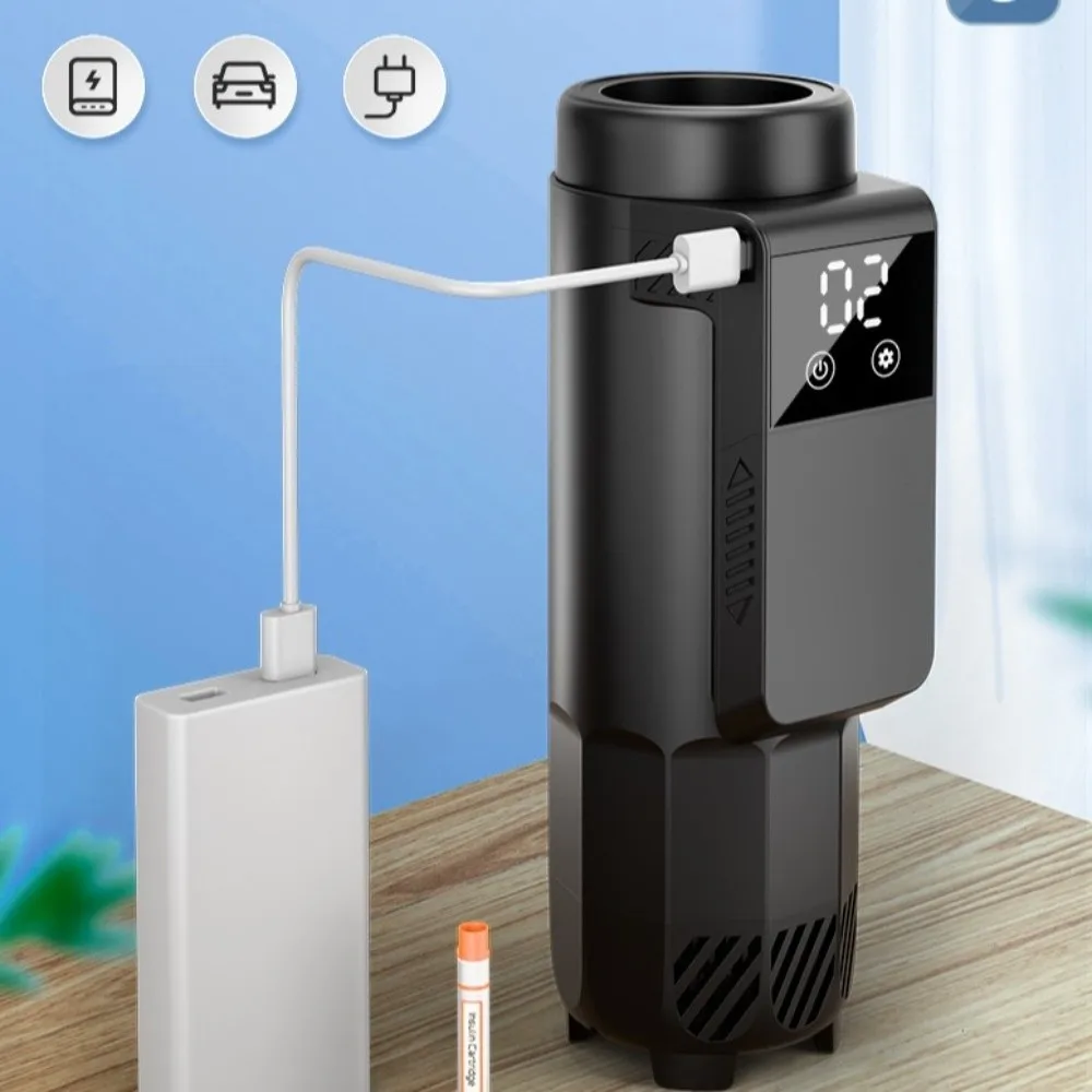 Isolierter Insulin-Kühler Reisebecher LCD-Display Geräuschloser Tragbarer Kühlschrank Professionelle Kompakte Insulin-Kühlflasche für Reisen