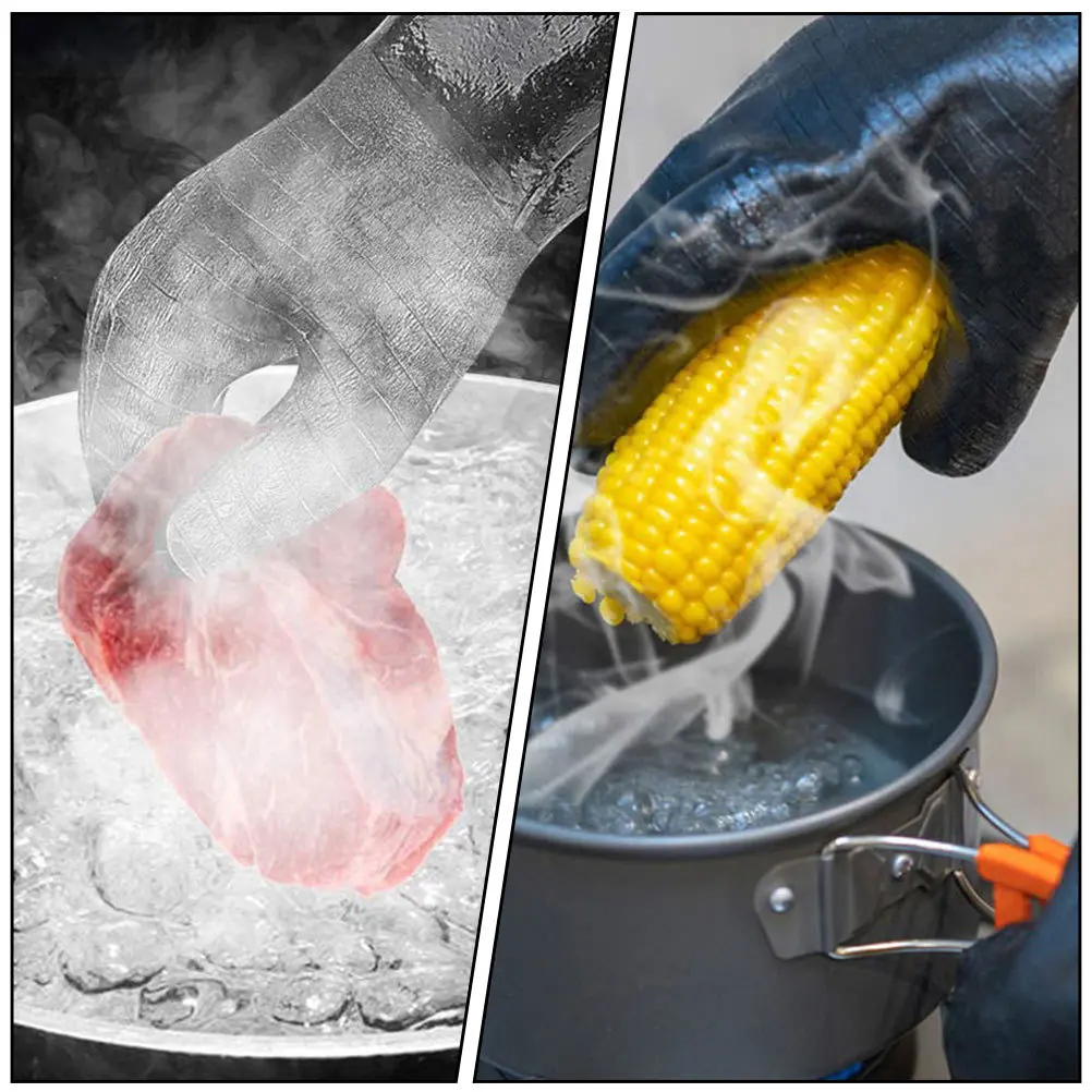 

High Temperature Resistant Waterproof Gloves Heatproof Oven BBQ Grilling Microwave Kitchen Protective Gloves Reusable