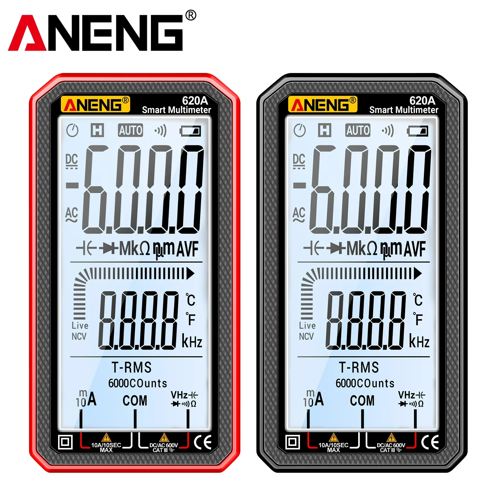 ANENG 620A Digital Smart Multimeter Transistor Testers  Electrical Capacitance Meter Temp Resistance