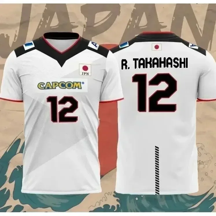 Neues Modell Japan Volleyball-Trikot für Herren und Damen, R.Takahashi Nr. 21 Ishikawa Nr. 1, sportliches, lässiges, schnell trocknendes, lockeres T-Shirt – Detail 1