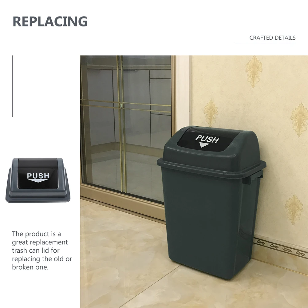 

Plastic Trash Can Lid for Swing Top Garbage Cans Odor Prevention Replacement Lid for Large Bins Hospitals Parks Offices