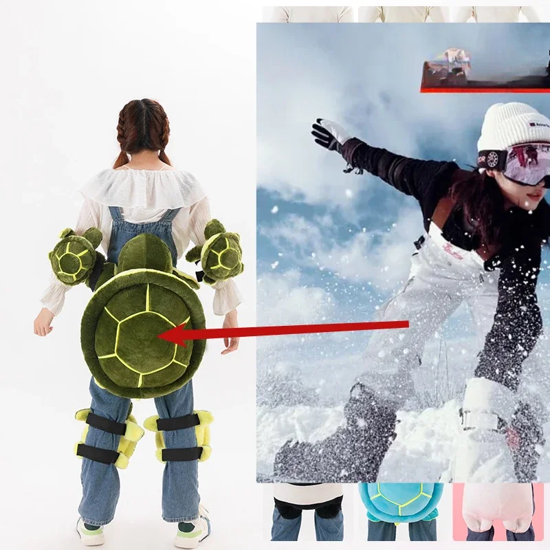 

Winter Ski Protective Gear Turtle Plush Toy Fart Pad Soft and Cute Knee Pads Hip Protection Ski Anti-drop Pad