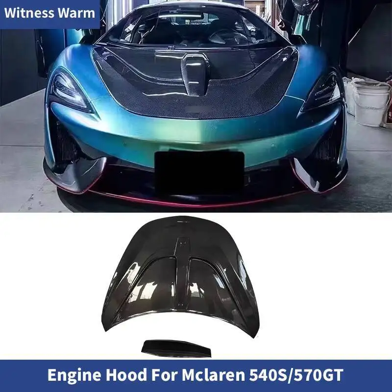 Capot de couverture de capot de moteur avant en Fiber de carbone pour Kit de carrosserie de voiture Mclaren 540S/570GT