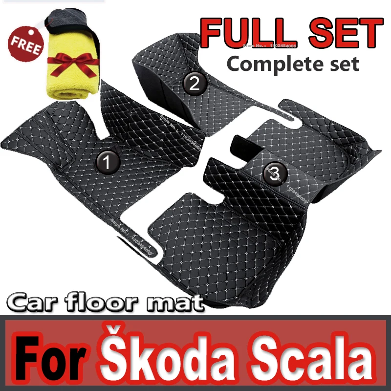 Car Mats Floor For Škoda Scala 2020~2022 Waterproof Rugs Car Floor Mats Foot Mat Cubre Pisos Para Autos Car Accessories Interior