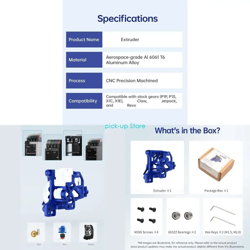 

Q5WA Advanced Aluminum Extruder for Lab P1P Improved Printing Result