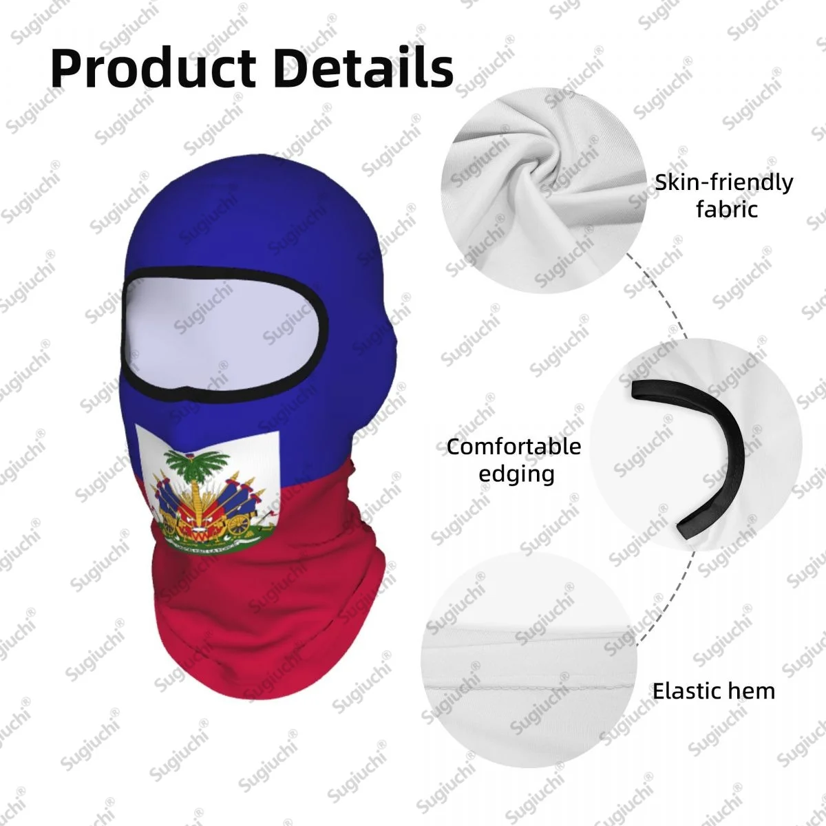 Haiti Cycling Balaclava Full Face Ski Cover sun protective scarf Windproof Breathable Anti-UV Motorcycle Helmet Liner view 4