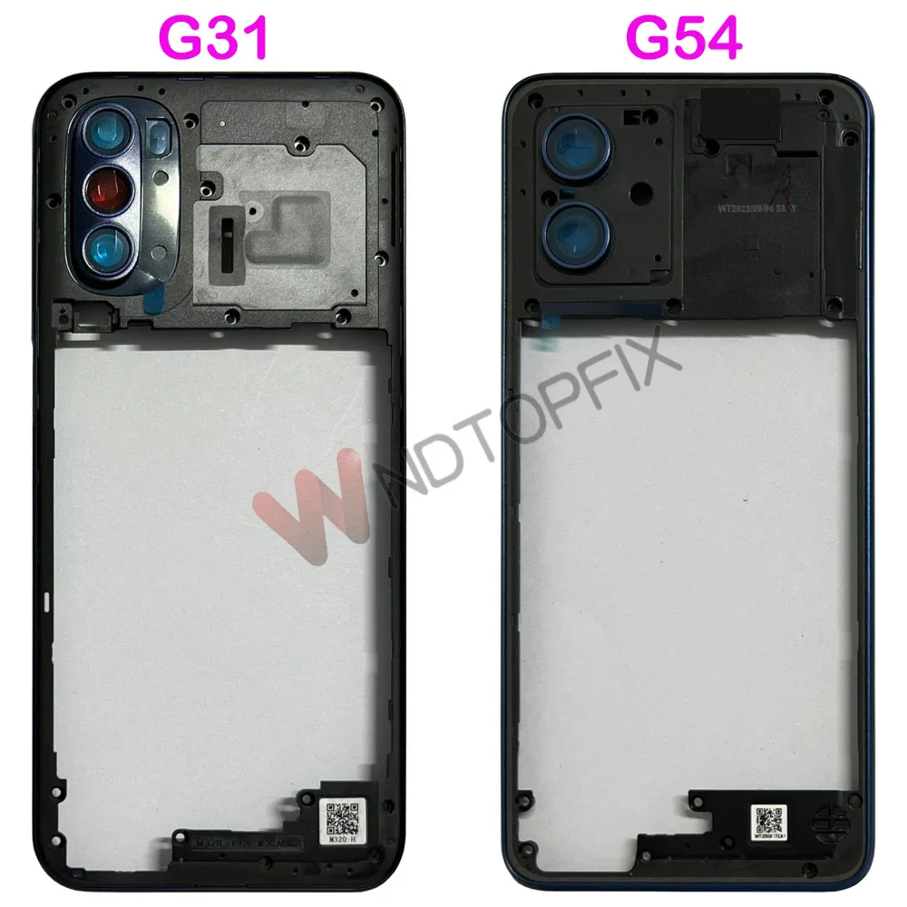 حافظة جديدة للإطار الأوسط لهاتف موتورولا موتو G04 G23 G31 G54 قطع غيار اللوحة الوسطى للإطار الأوسط