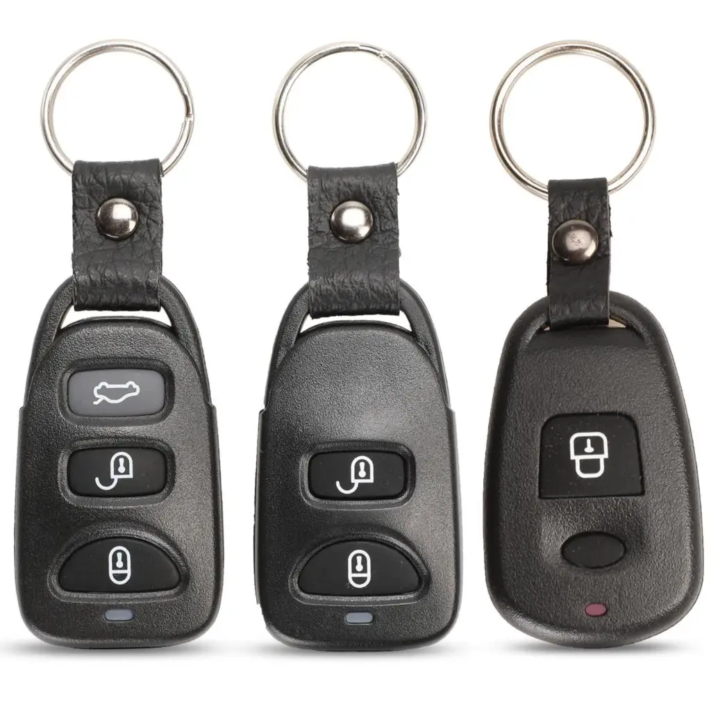 jingyuqin 1/2/3/4 Buttons Remote Car Key Shell Case FOB For Hyundai Kia Carens Tucson Elantra Santa FE Carens Sonata 2006 - 2010