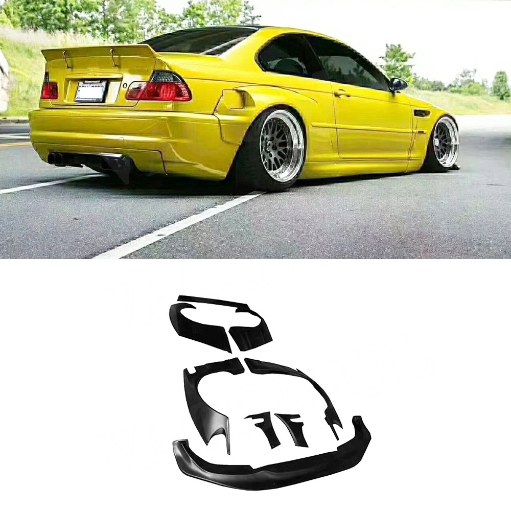 VACOMUL Car Wide Body Kit For BMW E46 FRP Fiber Glass Bodykit Cover Front Lip Rear Fender Trunk Spoiler Rocket Bunny Parts