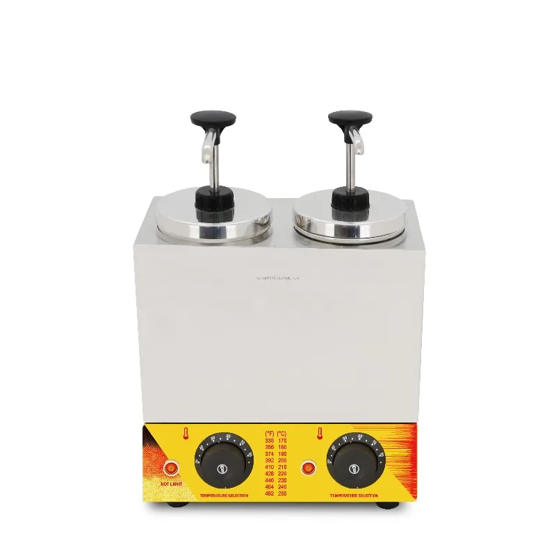 High quality stainless steel condiment cheese chocolate heater square sauce dispenser