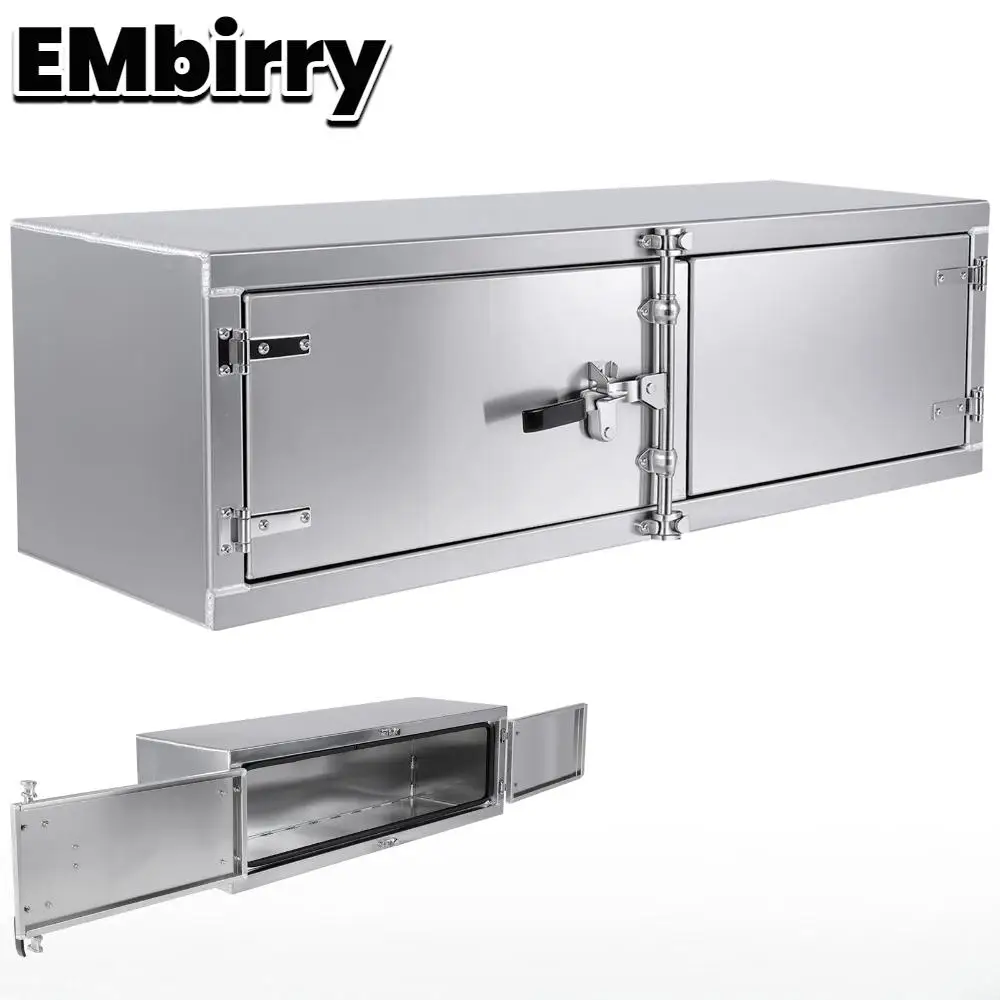 

Ящик для инструментов под кузов грузовика, 18 x 18 x 60 дюймов, с замком Cam Lock, двойные распашные двери, алюминиевый, для пикапов, автодомов, гаражей