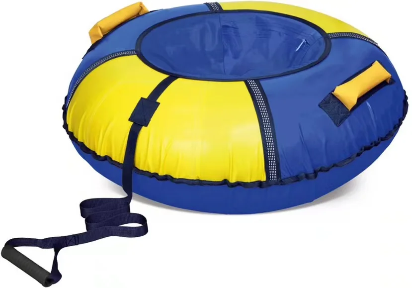 High Quality Winter Sports Inflatable Racer PVC Snow Tube Custom-Designed With Plastic Handle Sledding & Snow Tubing