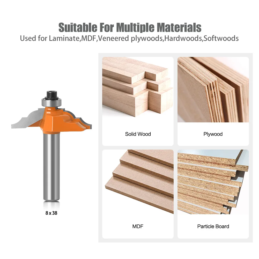 Table Edge Router Bit - French Baroque 8mm Shank Line มีดเครื่องตัดไม้เครื่องตัดเดือยสําหรับงานไม้เครื่องมือ