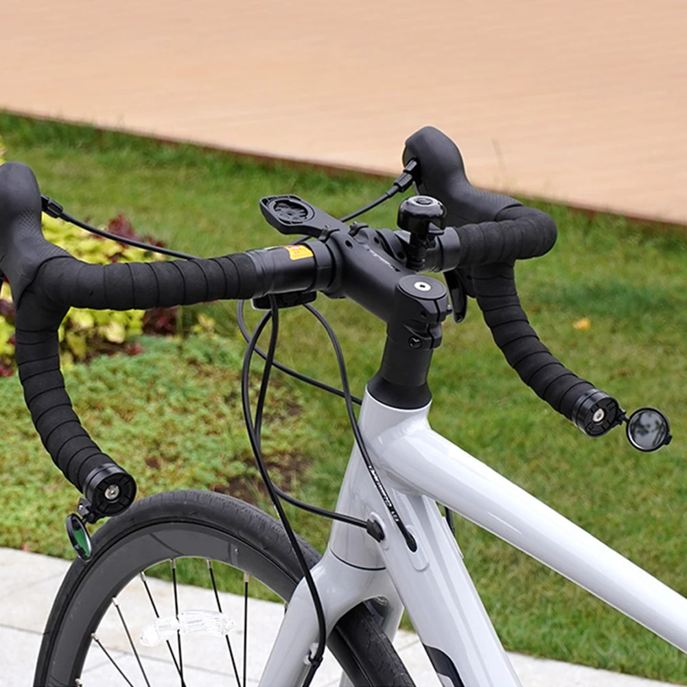 

Bike Handlebar Plug Rear View Mirror Adjustable Rotate Riding Handlebar End Rearview Mirror for MTB Road Bike Accessories