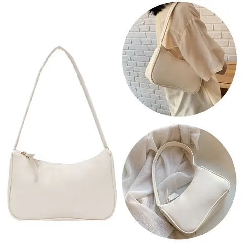 1Pc Retro Forearm Bag Women's Bow Handbag PU Leather Bag For Outdoor shopping