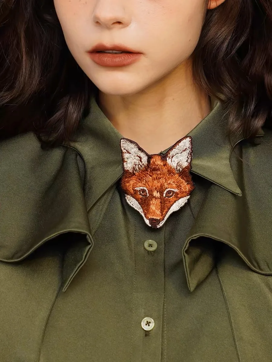 Cat,Fox,Fish Animal Theme Clothes Patches, Embroidery Tie Decoration ,Sew on Patch,Artistic Patchwork