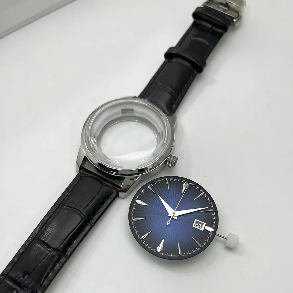 

Blue dial 35mm, watch dome glass accessories 20mm, strap width NH35 38 movement 40mm, case parts replacement, watch repair