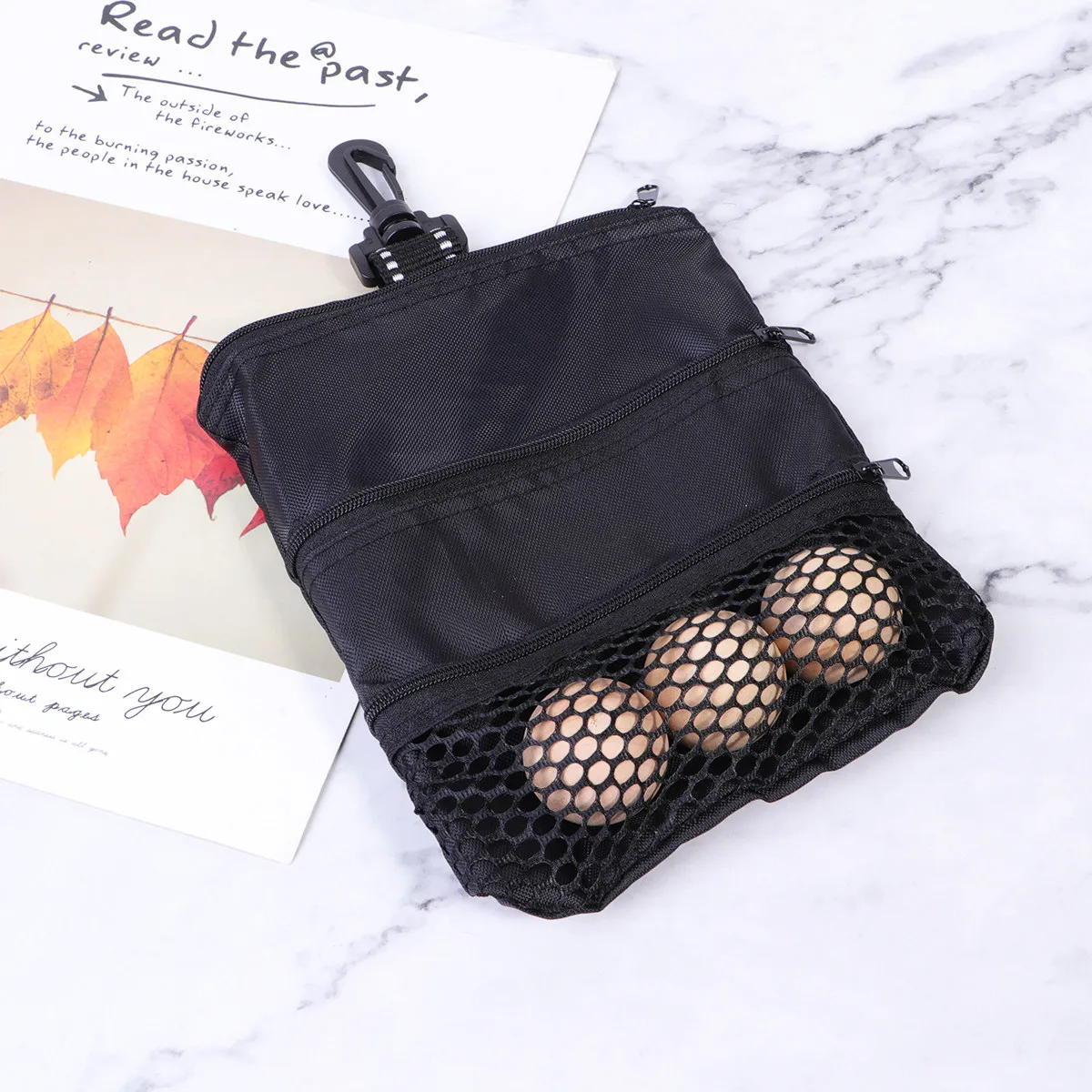 

Портативная сумка для хранения аксессуаров для гольфа, водонепроницаемый чехол для мячей, держатель для инвентаря, для мелких предметов, для путешествий, кемпинга, черная, 1 шт.