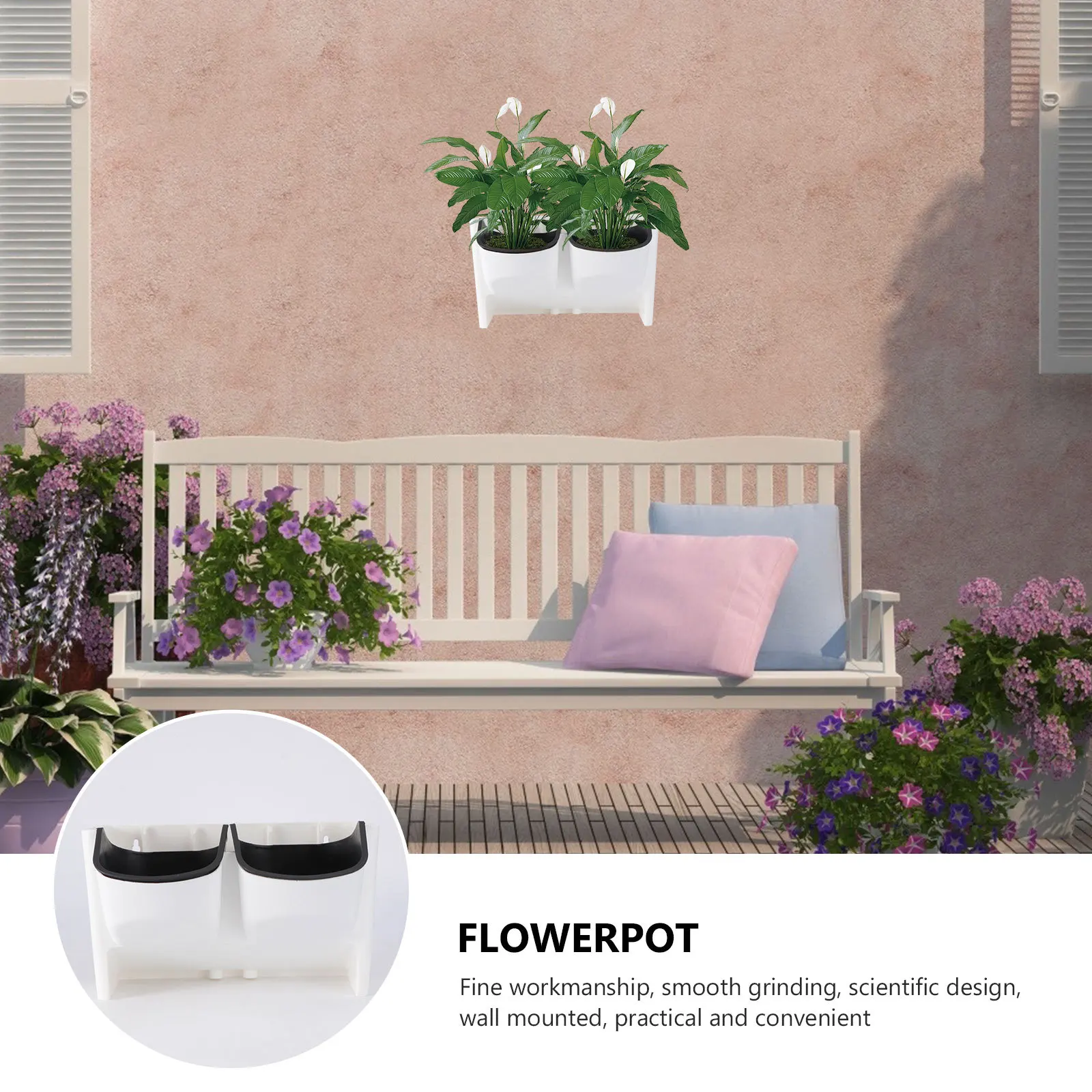 

1Pcs Vertical Wall Planter Stackable Flowerpot Creative Hanging Garden Pot for Balcony Living Room Decoration Vertical Greening