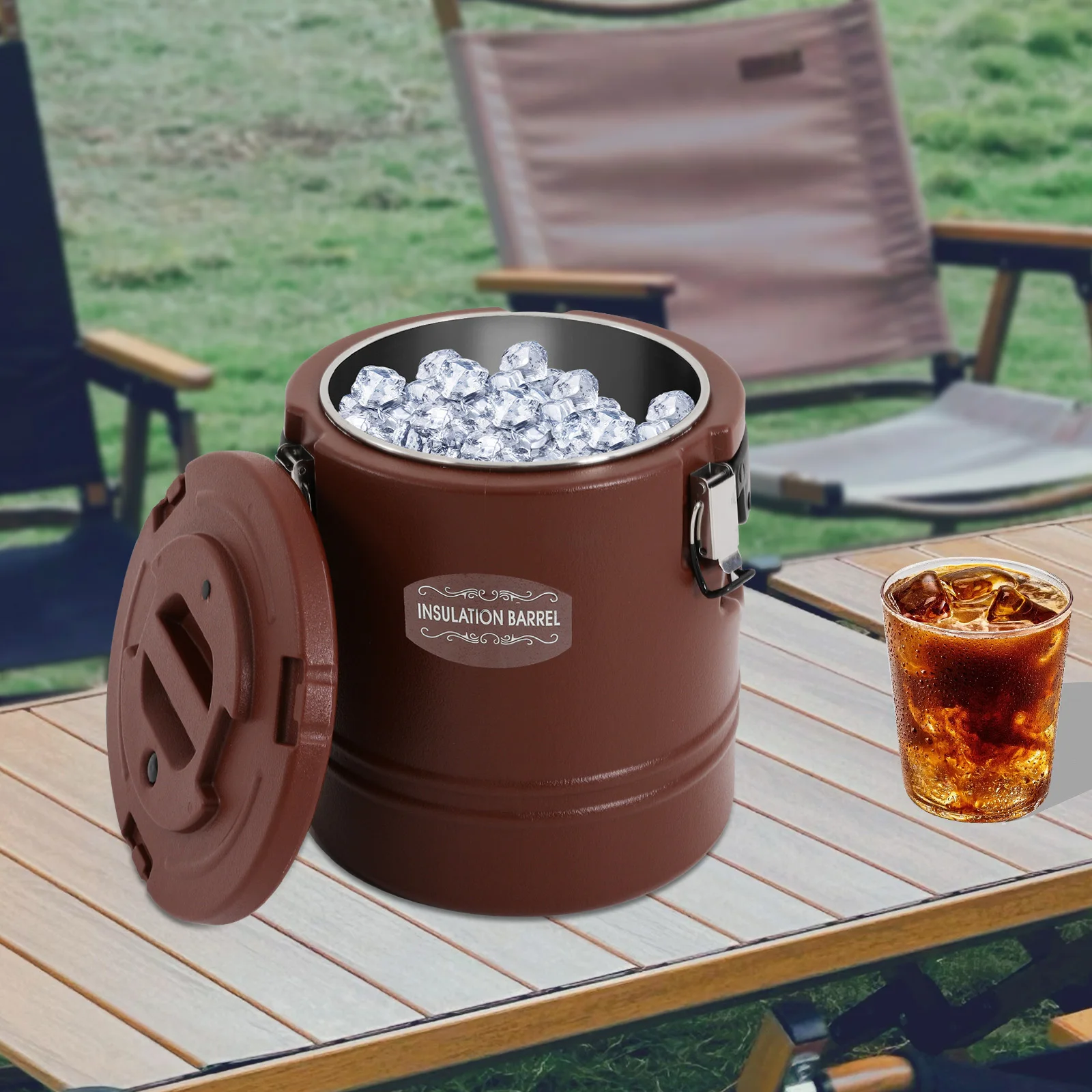 Balde isolado de 15L, recipiente de sopa isolado, balde isolado comercial