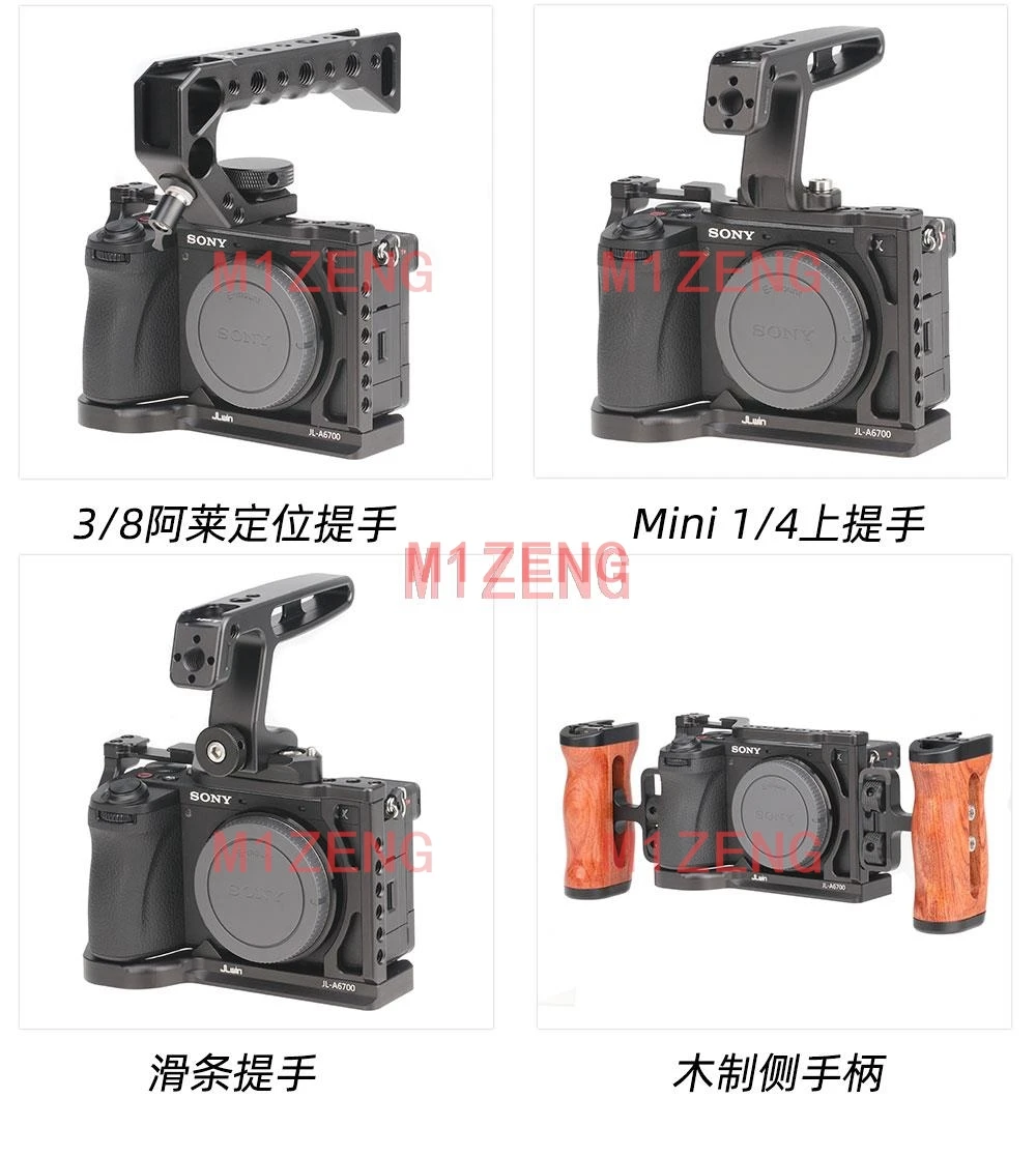 Quick Release Kaninchen Käfig Rig Griff Film Arm Unterstützung Halterung Stabilisator für SONY A6700 Kamera Video LED Mikrofon Stativ – Detail 8