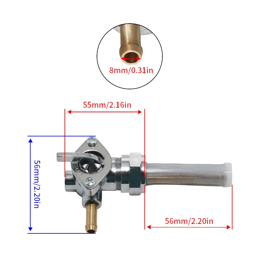 Interruttore serbatoio carburante moto per Harley Davidson FLHS Touring Electa Glide Sport FLHTC FLHTCU Ultra Classic FLHTP 62167-81