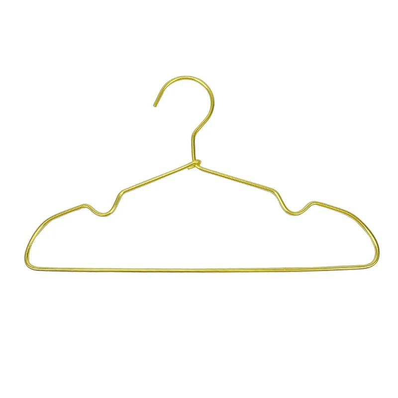 10PCS Dog Hanger Baby Hangers for clothes Clothes Rack Strong Small Wire Pet Hangers for Dog Cat Gold Metal children\'s hangers