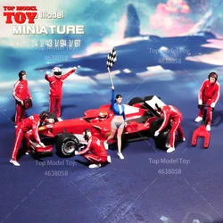 Painted Miniatures 1/87 1/64 1/43 Racing Driver Repairman Male Scene Props Figure Model Dolls Unpainted For Cars Vehicle Toy