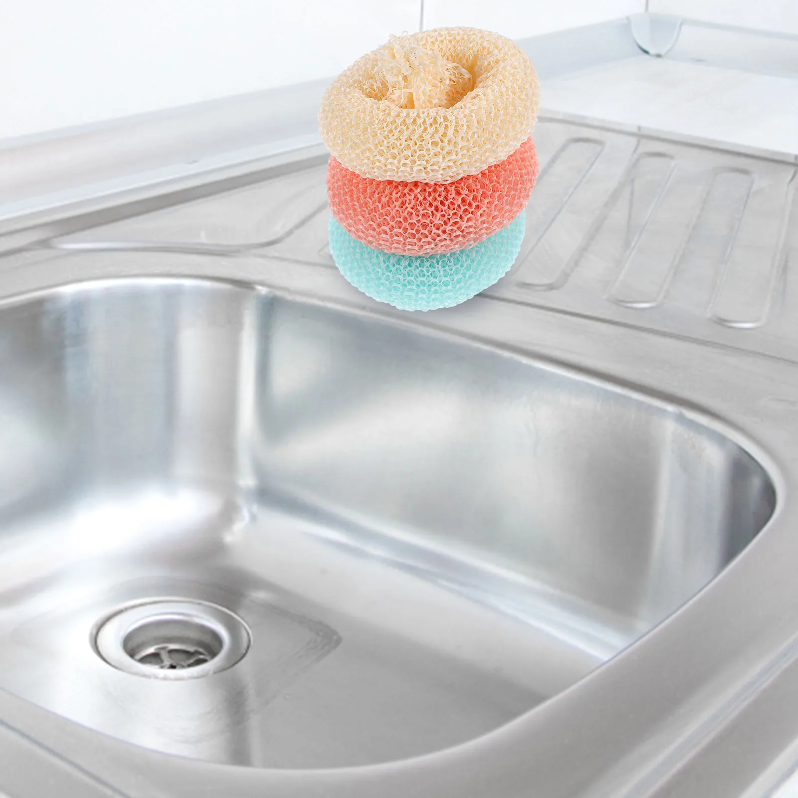 

10 Pcs Plant Scrubber Cleaning Cloth Abs Scouring Pads Multifunctional Dishwashing Helper