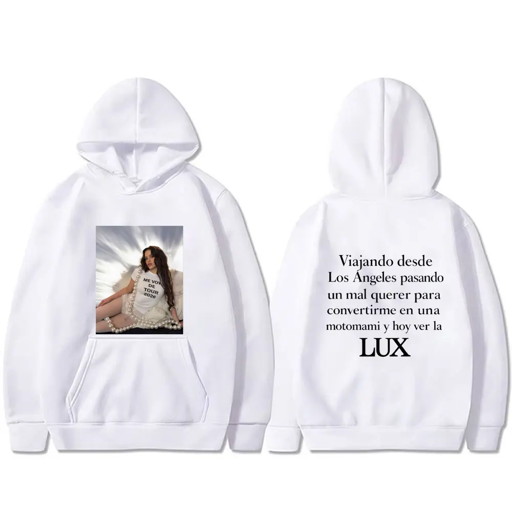 

Singer Rosalia Lux Me Vov De Tour 2026 Hoodie Men Women Fashion Casual Hip Hop Oversized Streetwear Unisex Vintage Sweatshirt