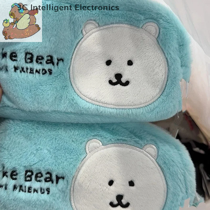 

Cartoon Joke Bear Plush Student Pencil Case Large Capacity Cosmetic Storage Bag Office School Storage Supplies Zipper Pouch