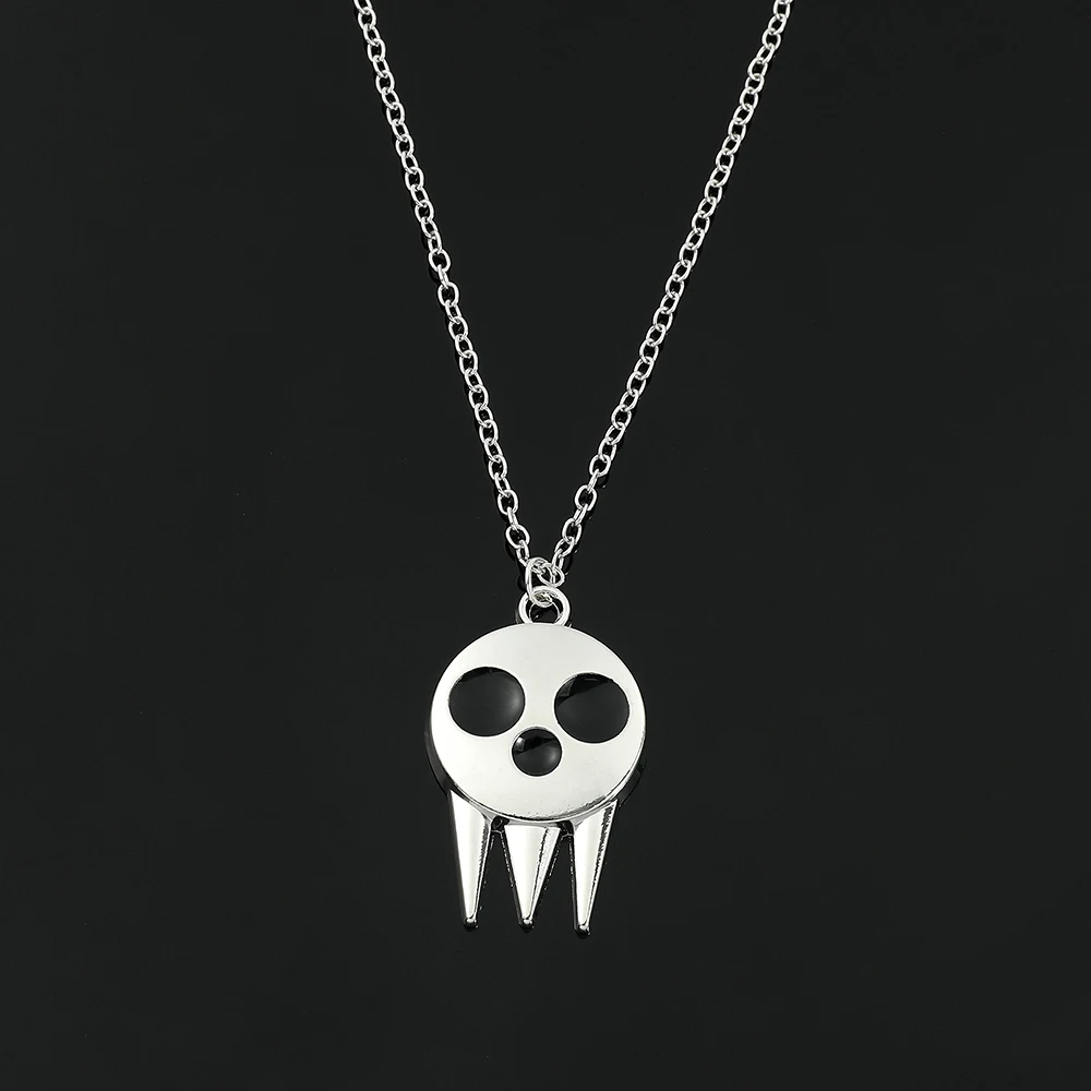 Comic Peripherals SOUL EATER Death the Kid the Same Skull Necklace Horror Style Souvenir Props Jewelry Necklace Gift for Fans