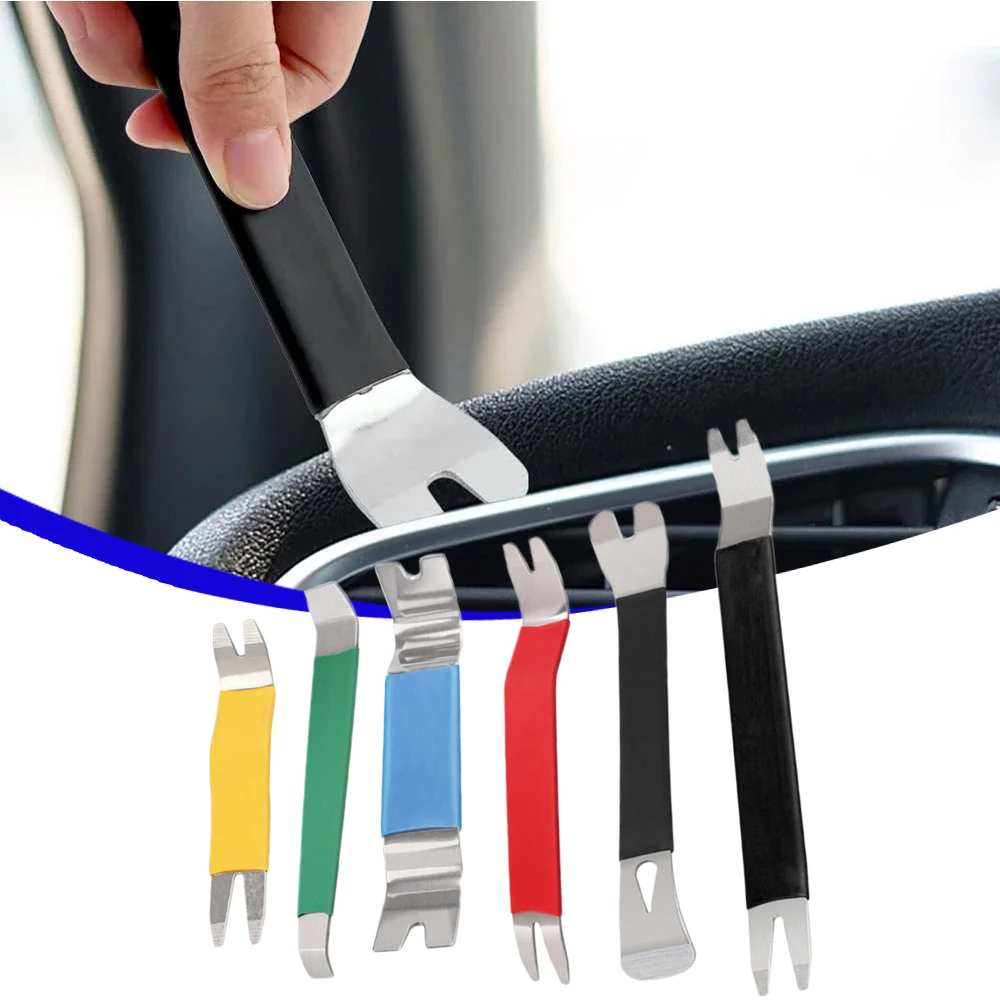 

6pcs Car Interior Radio Audio Repair Hand Pry Puller Kit Dashboard Panel Trim Disassembly Removal Tool Set Auto Accessories