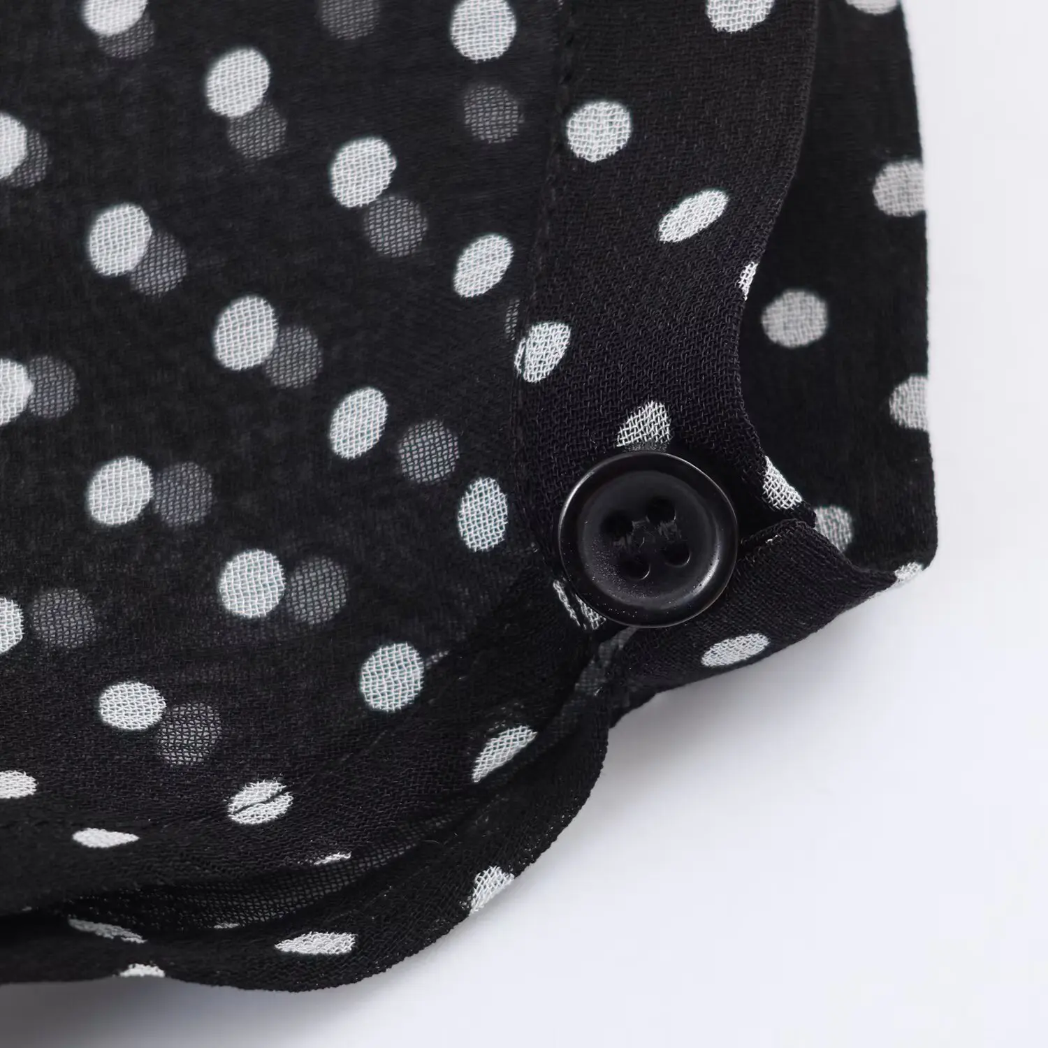 Women's Shirt Winter New Black Polka Dot Long Sleeve Batwing Loose Sexy Sheer Shirt Trendy And Stylish Blouse Tops