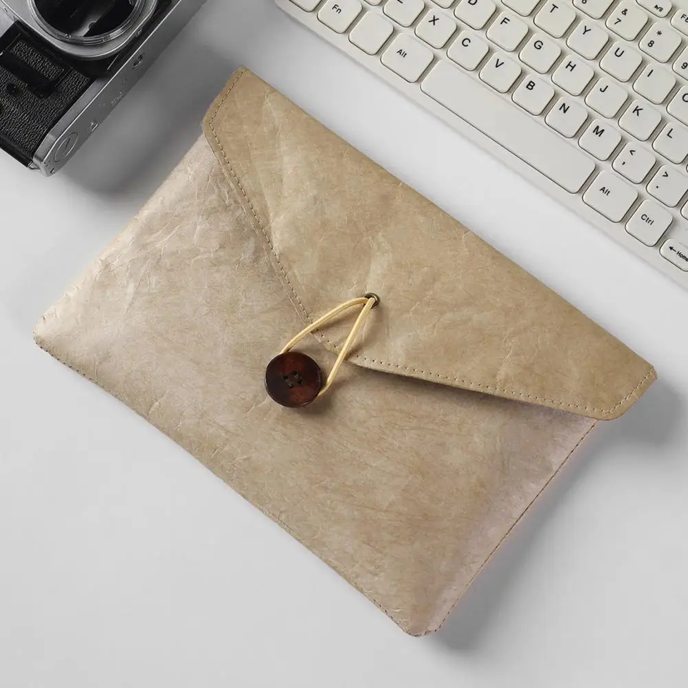 

Папка для бумажных файлов Tyvek с вкладышем, водонепроницаемая сумка для документов, портфель, держатель для конвертов с застежкой на кнопку, защитный чехол для планшета