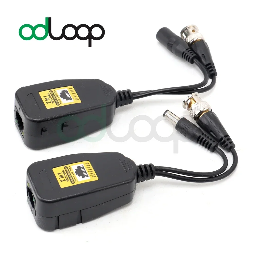 2 in1 1-CH Passive Video และ Power Transmitter HD CVI TVI AHD CVBS เกียร์ป้องกันไฟกระชาก 4K 8MP