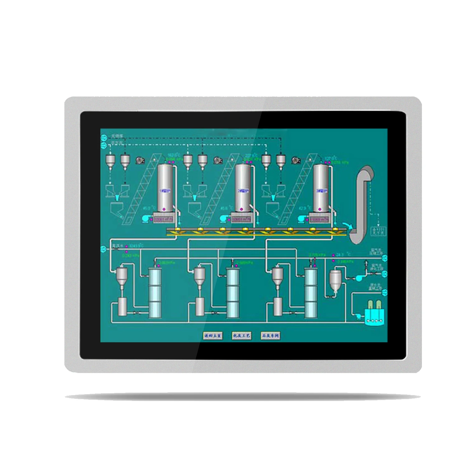 17 19 21.5 Inch industrial computer panel pc all-in-one pc with capacitive touch screen built-in wifi RS232 com for win10 pro