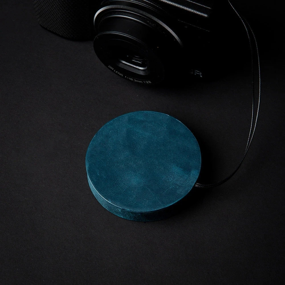 For Ricoh GRIII GRIIIX Camera Leather Lens Cap with Anti-lost Rope for LFor Ricoh GRIII GRIIIX Camera Handmade Leather Lens Cap