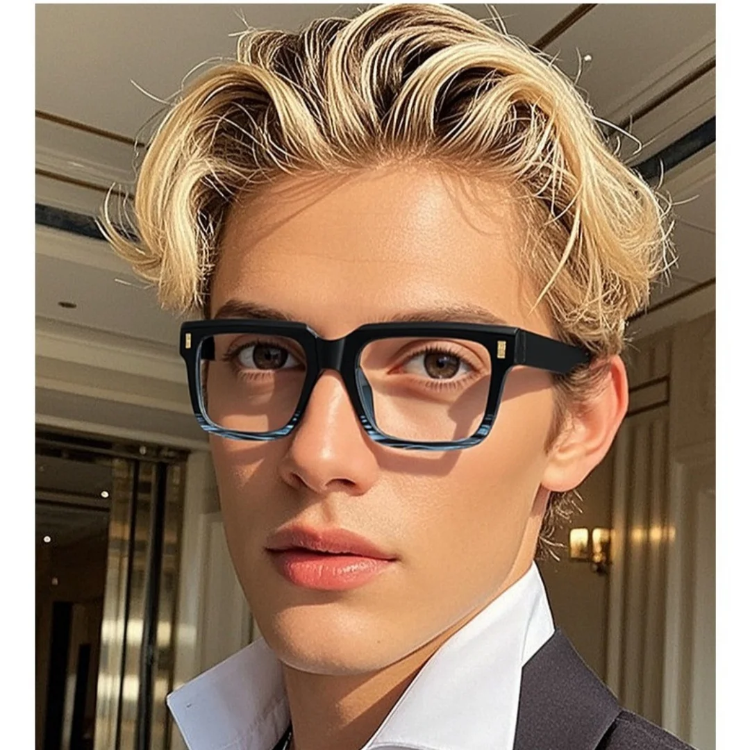 

Anti Blue Light Computer Glasses Frame Men Trendy Fashionable Stylish Eyeglasses Classic Spectacles TR90 Eyeglasses for Man