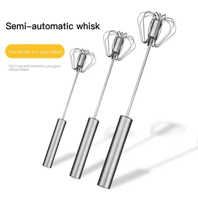 Semi-automatic mixer Stainless steel hand-pressed egg beater Kitchen widgets Cream utensils mixer Manual mixer