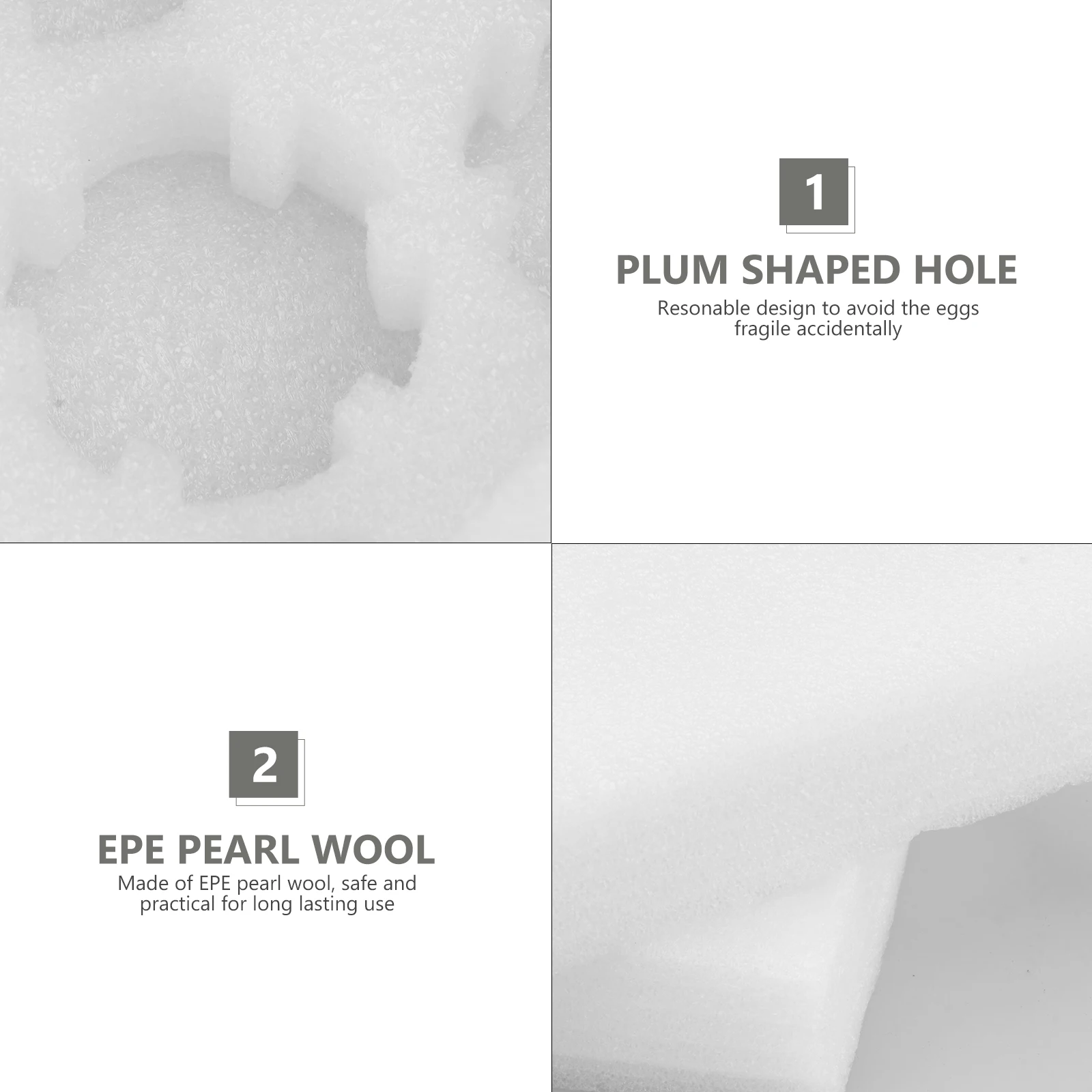 

5pcs Pearl Wool Eggs Tray Safe Storage Container Pearl Eggs Tray Disposable Egg Holder Home Wrapping Egg Holder Use