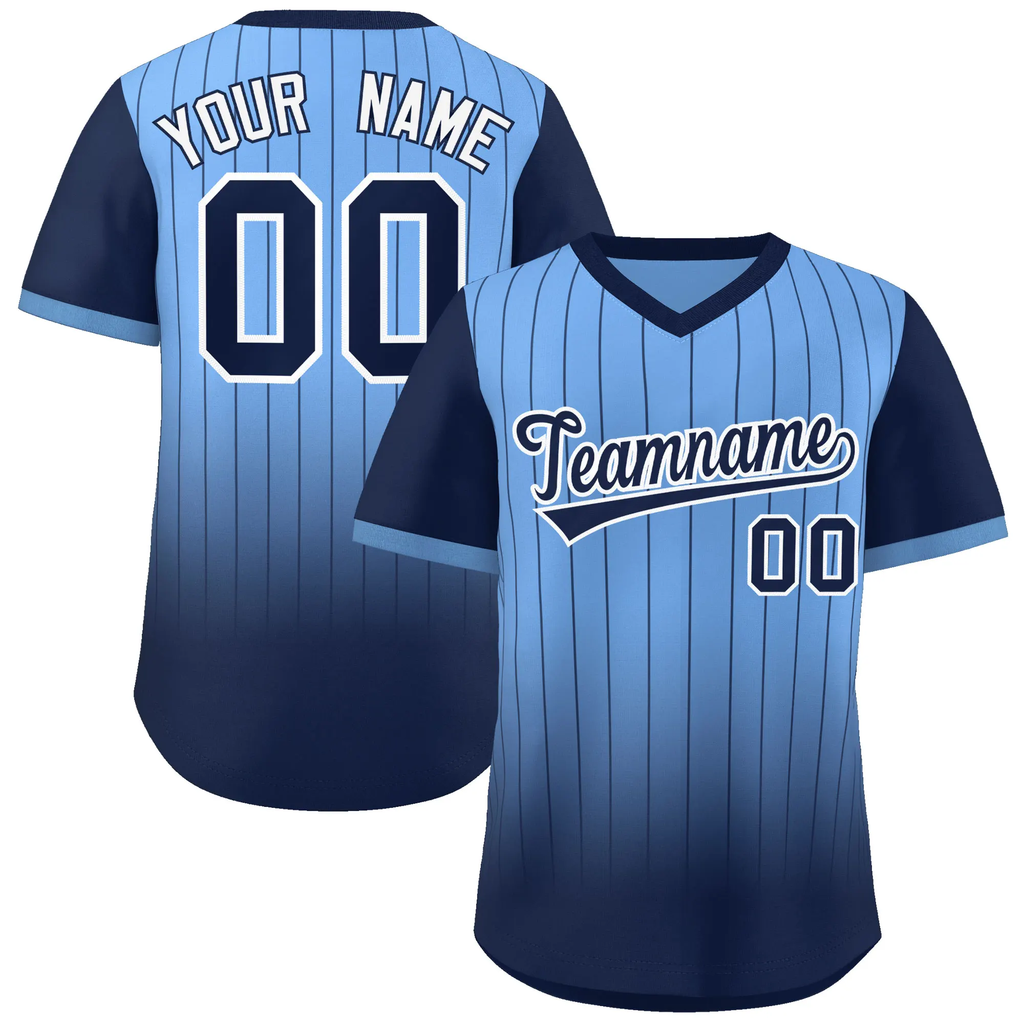 Custom Baseball Jersey Gradient Jersey Printed Team Name Number Baseball T-Shirt for Men/Women Fashion Sportwear