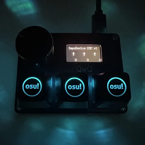 SayoDevice-interruptores de disparo rápido para sala, teclado magnético rojo con perilla, pasta de copia de pantalla, Shotcut, OSU O3C, color rosa