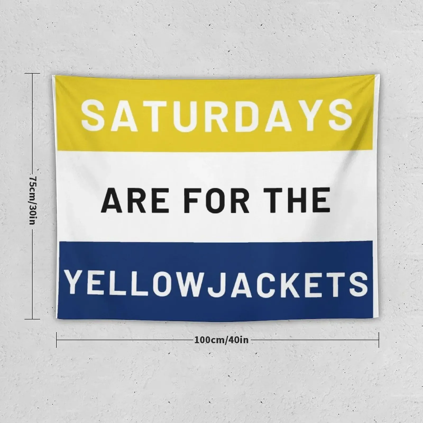 Saturdays are for the Yellowjacket Tapestry Decor For Room Things To Decorate The Room Tapestry