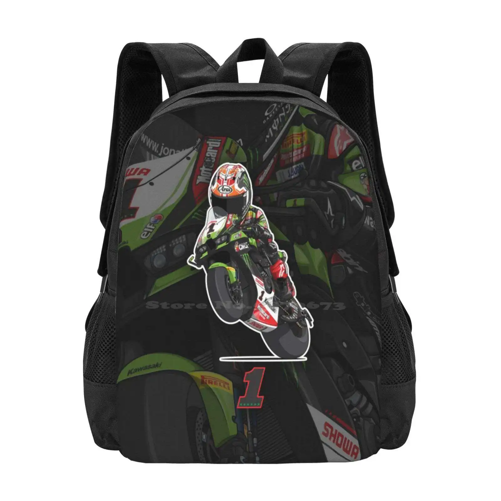 Jonathan Rea Bag Backpack For Men Women Girls Teenage Racing Sportbike Superbike Racer Uk Japan Great Britain United Kingdom