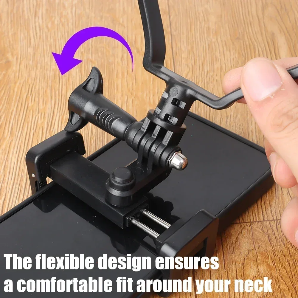 Mobile Phone Neck Hanging Holders POV/Vlog Video Recording & Filming Neck Mount for iPhone Sasmung Mi Self-timer Accessories New